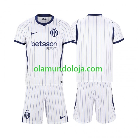 Camisola Inter de Milão Criança Equipamento Segundo 2026-2027 Manga Curta